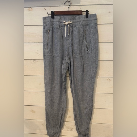 Athleta Cabo Linen Jogger Pants
Blue Travel Casual Beach Zip
Pockets- Size 8 - Picture 10 of 12